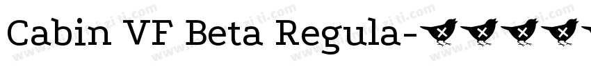 Cabin VF Beta Regula字体转换